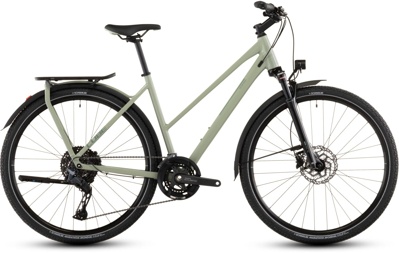 1. BICICLETA CUBE KATHMANDU EXC TRAPEZE PEA GREY