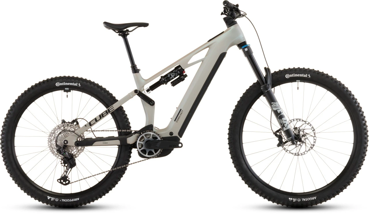 1. BICICLETA ELECTRICA CUBE STEREO HYBRID ONE77 HPC SLX 800 GLINTSAND BLACK