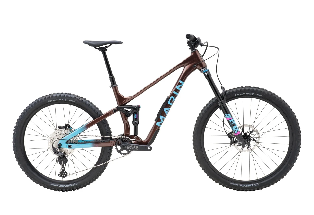 1. BICICLETA FULL SUSPENTION MARIN ALPINE TRAIL 29" BROWN BLUE