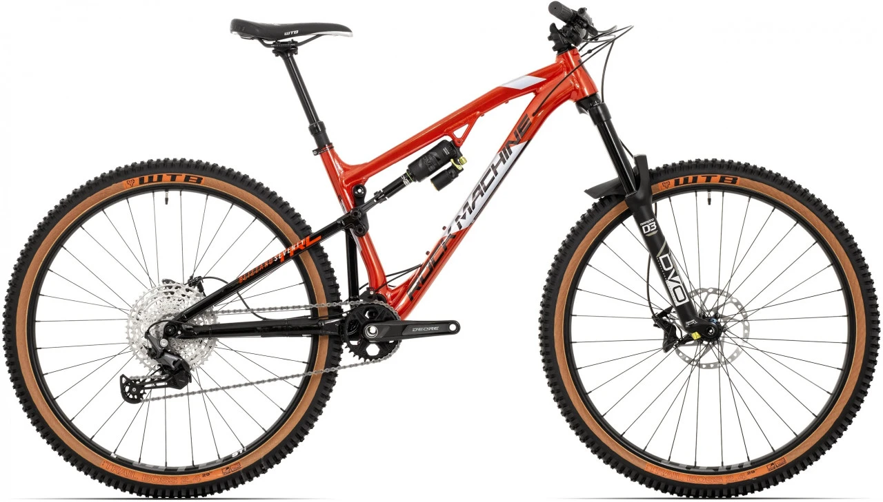 1. Bicicleta MTB Full Suspension Rock Machine Blizzard TRL 70-29 29 Gloss Metallic Orange/Silver/Black