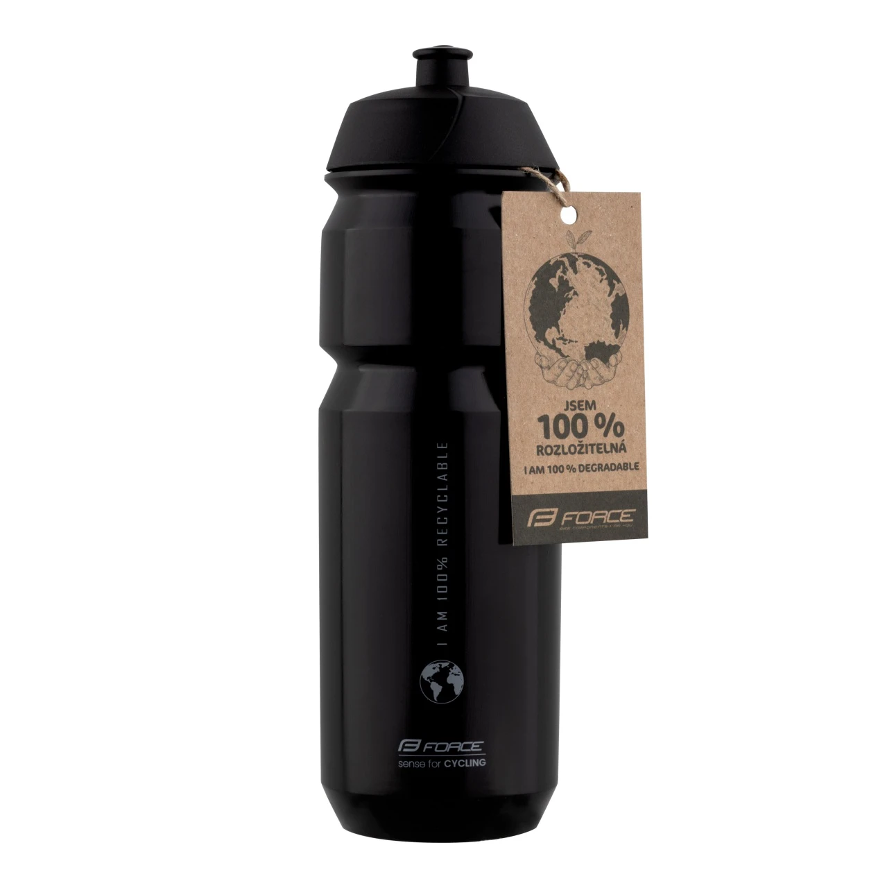 2. Bidon Force Bio Earth 750ml negru/gri