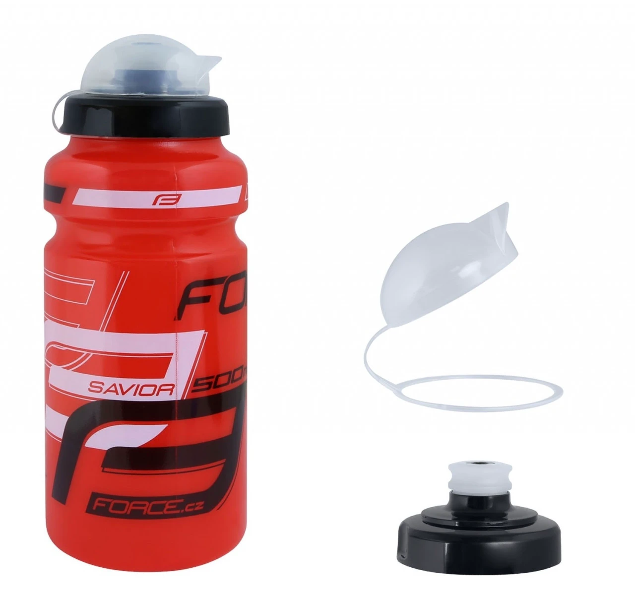 1. Bidon Force Savior Ultra 0.5l rosu/alb/negru