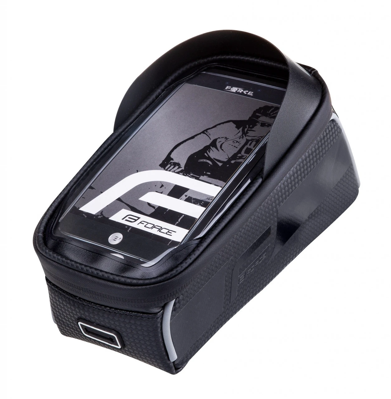 1. Borseta cadru Force Clash cu compartiment telefon neagra