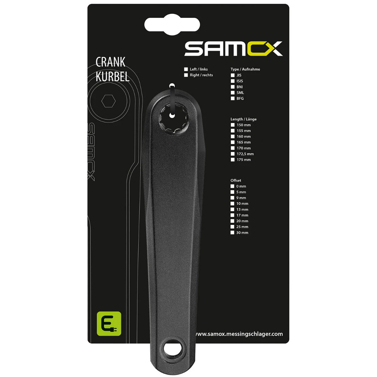 1. Brat Dreapta SAMOX 13 Offset- 170 mm Bosch Gen 1+2+4 / Brose SHAPE 2