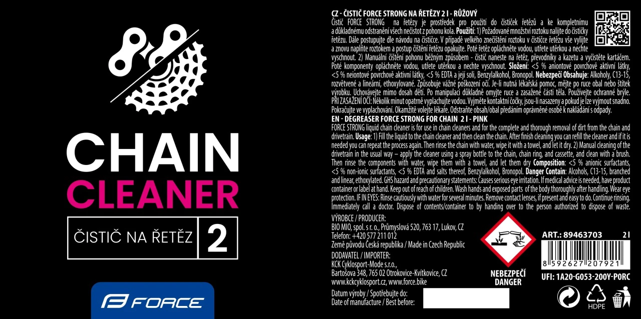 2. Degresant Force Strong pentru lant Bidon 2L