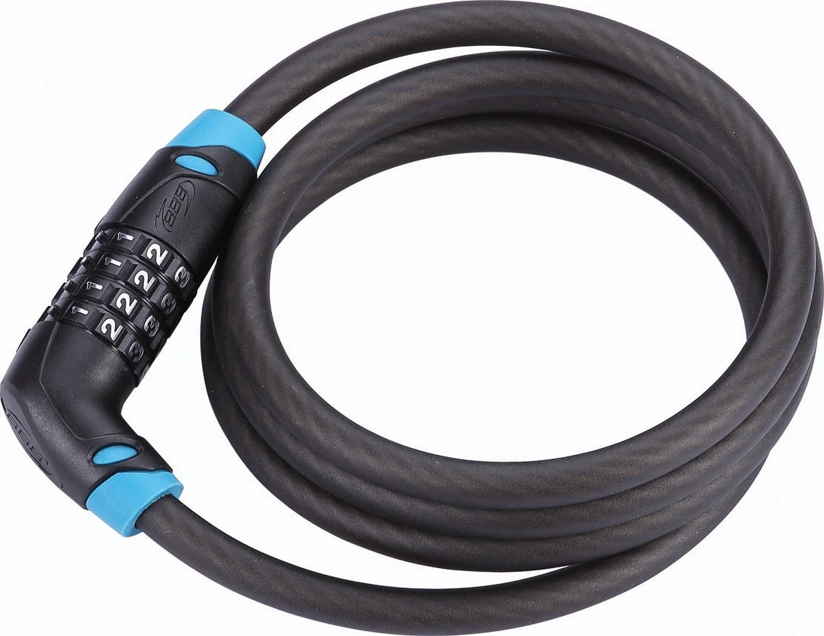 1. Lacat BBB CodeSafe BBL-35 10mmx150cm negru/albastru
