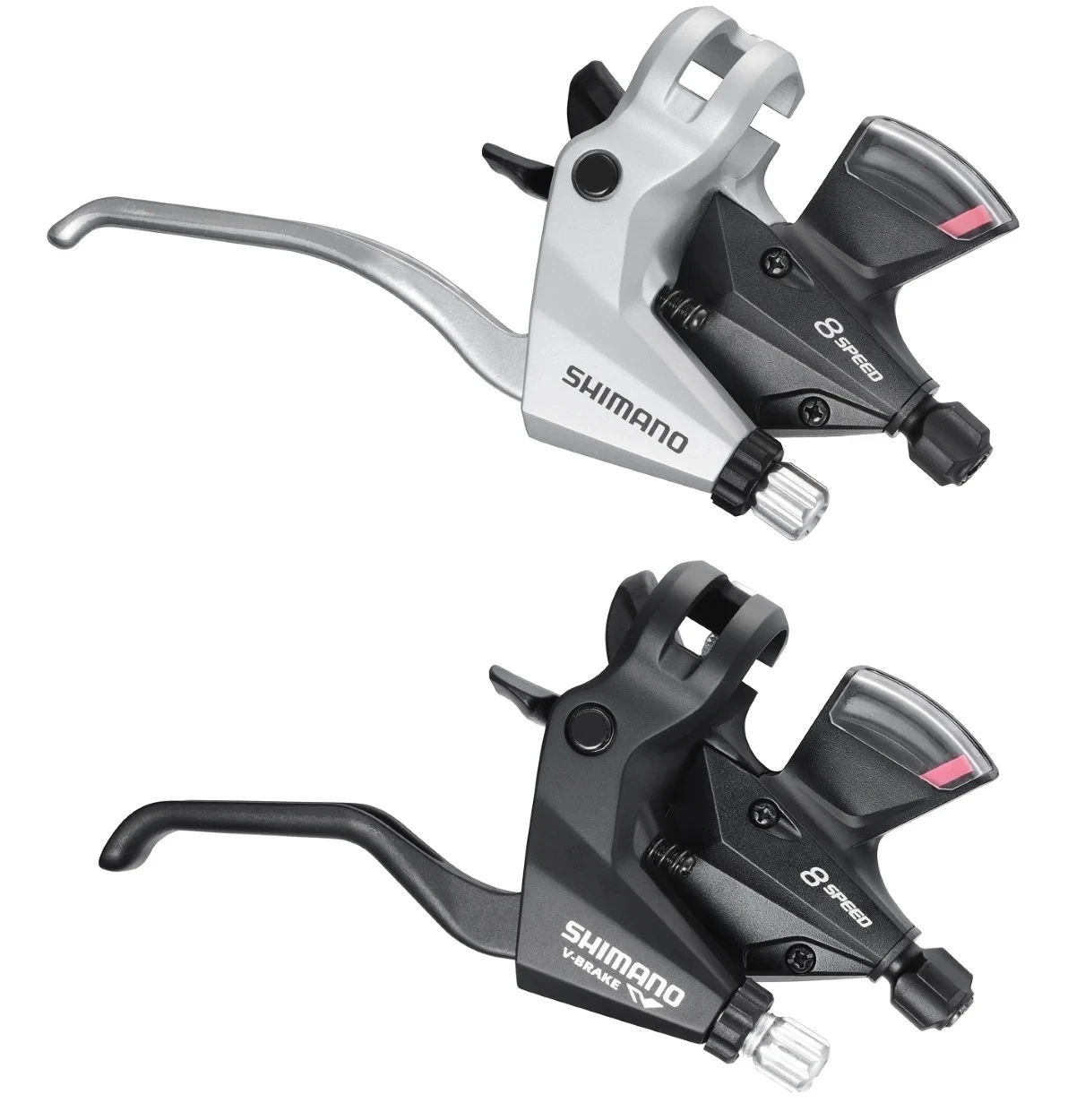 2. Maneta schimbator/frana Shimano Acera ST-M310, dreapta 8V ARGINTIU