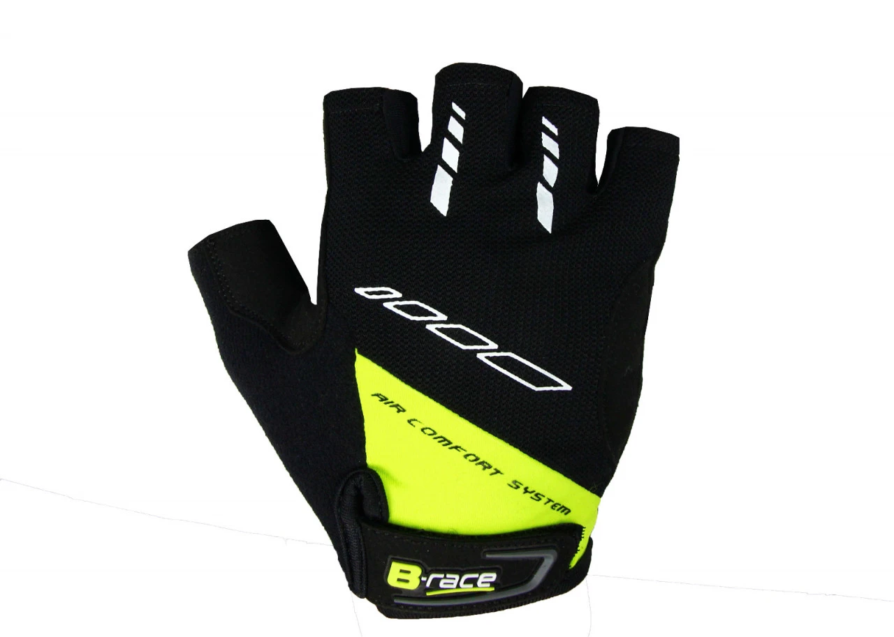 1. Manusi B-RACE BUMP Negru/Lime L