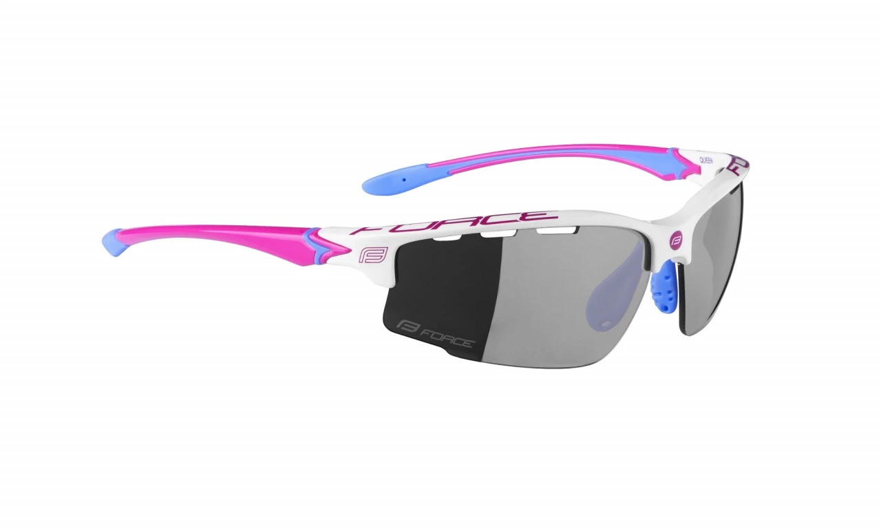 1. Ochelari Force Queen roz lentile negru laser