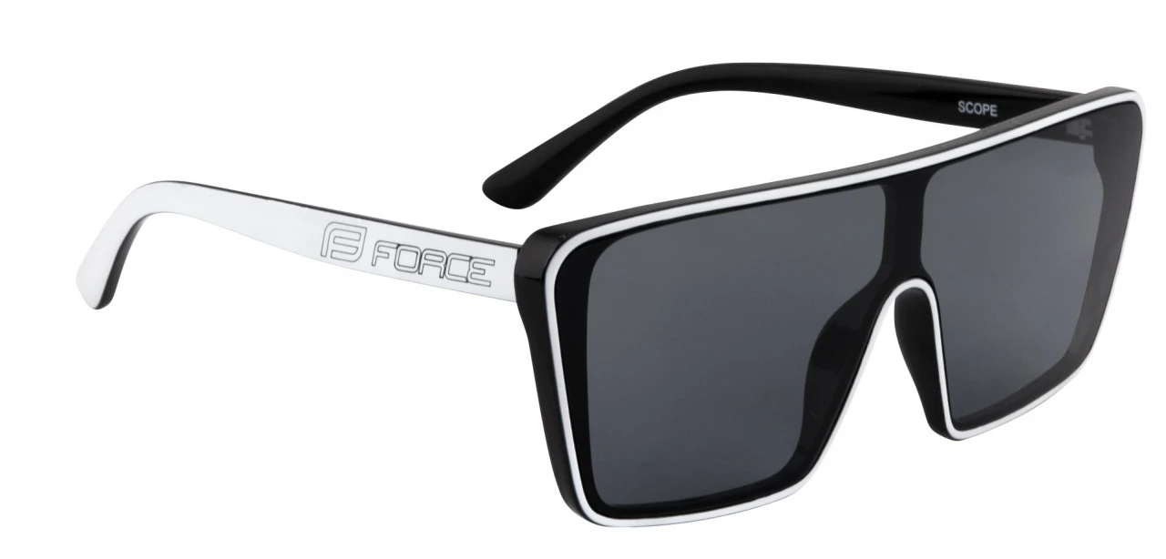 1. Ochelari Force Scope cu lentile negre, Albi