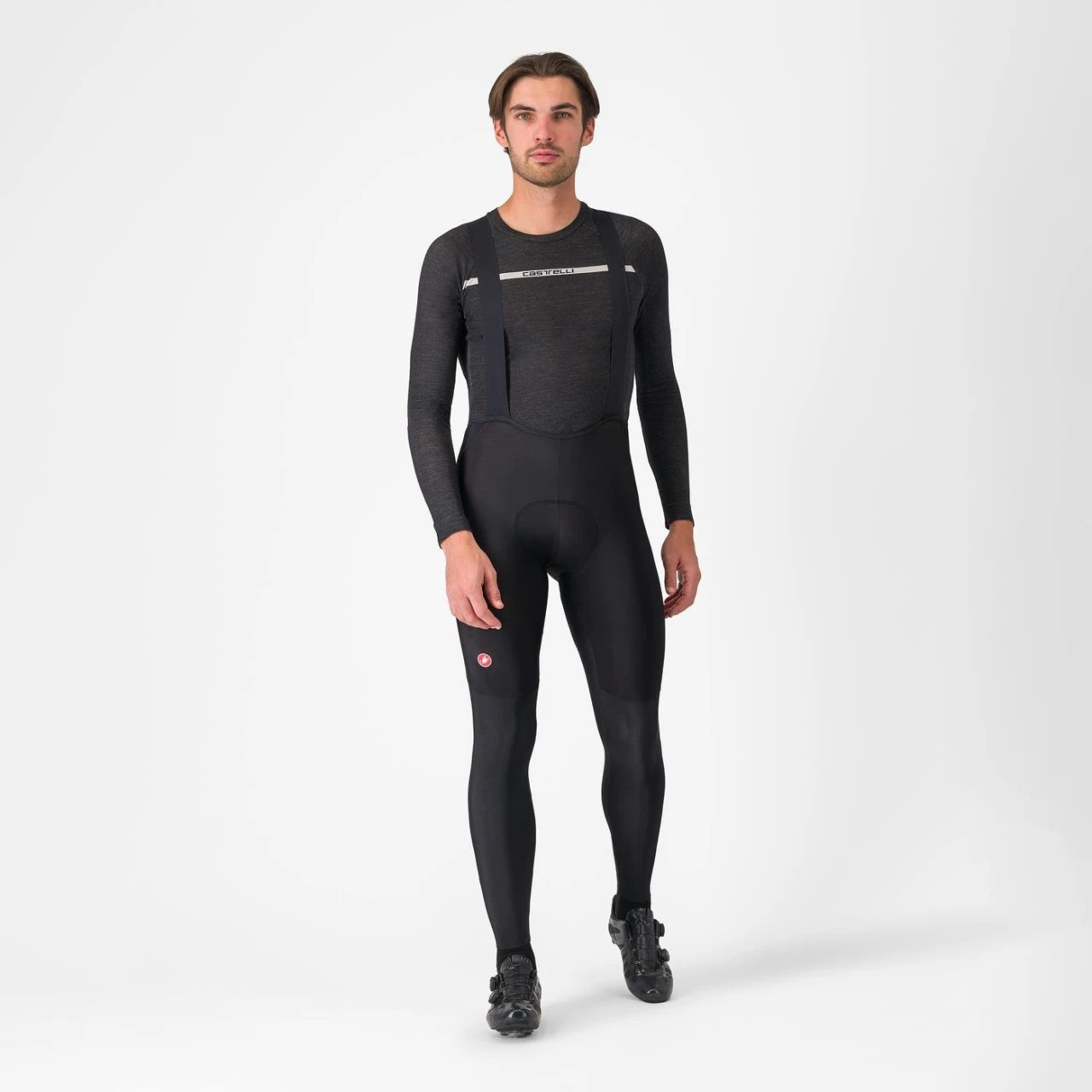 1. Pantaloni lungi cu bretele Castelli Competizione Negri XXL