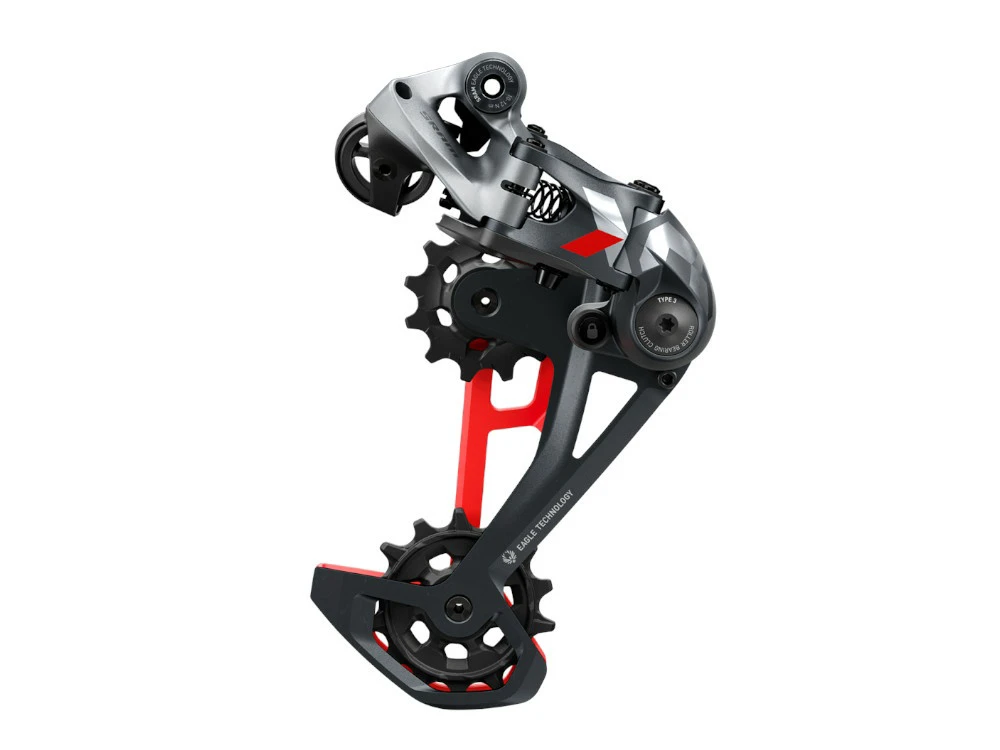 1. SCHIMBATOR PINIOANE SRAM X01 EAGLE LUNAR GREY RED 12 VIT