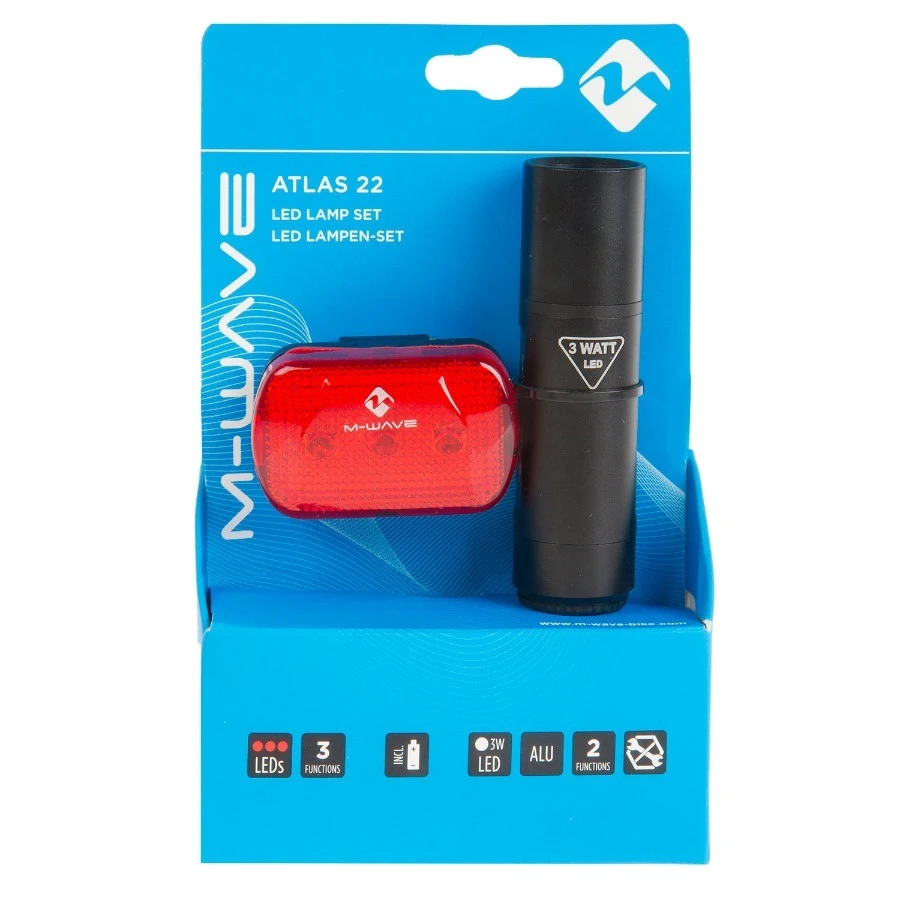 6. Set Lumini cu Baterii M-WAVE ATLAS 22