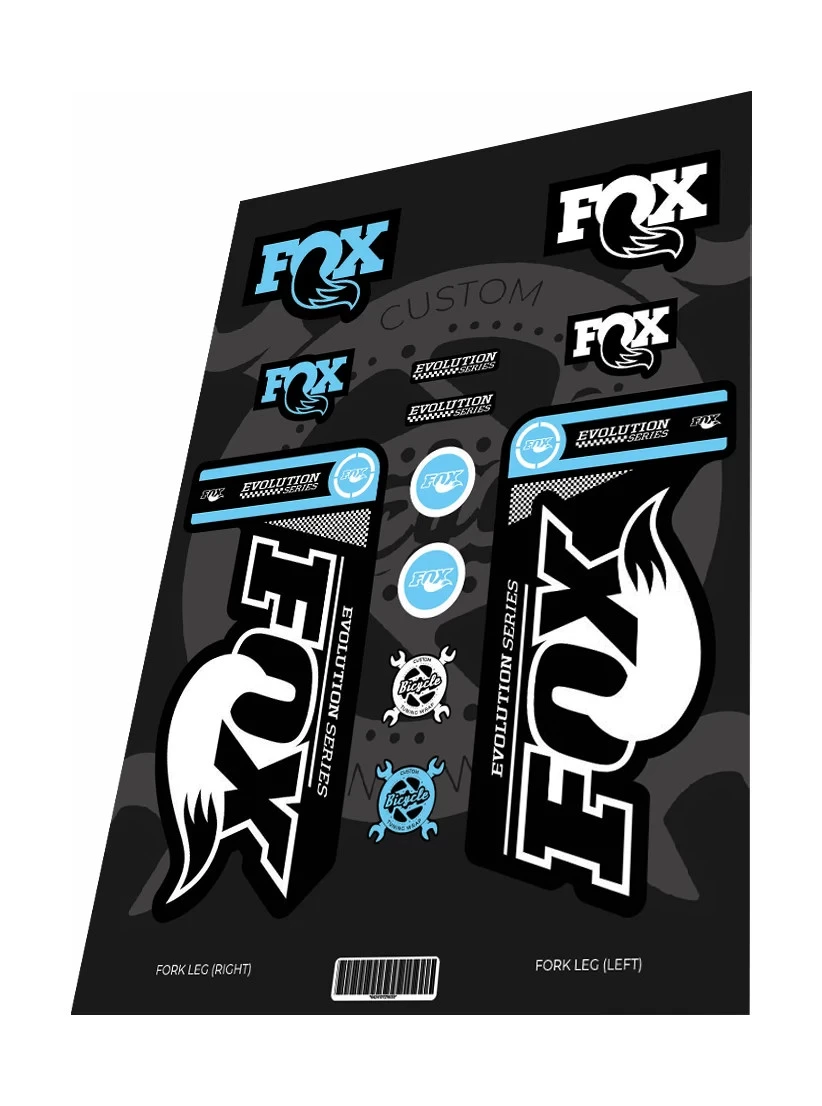 1. Stickere adezive furca FOX Evolution Series 2014 OEM