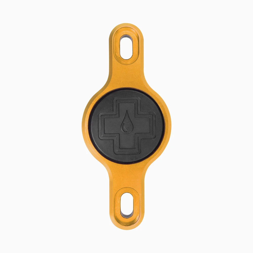 1. Suport Apple AirTag pentru cadru Muc-Off Secure Tag Holder V2 Gold
