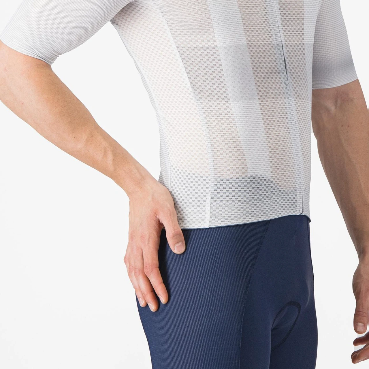 3. Tricou cu maneca scurta Castelli Climbers A/C, pentru barbati, gri argintiu/rosu, XXL