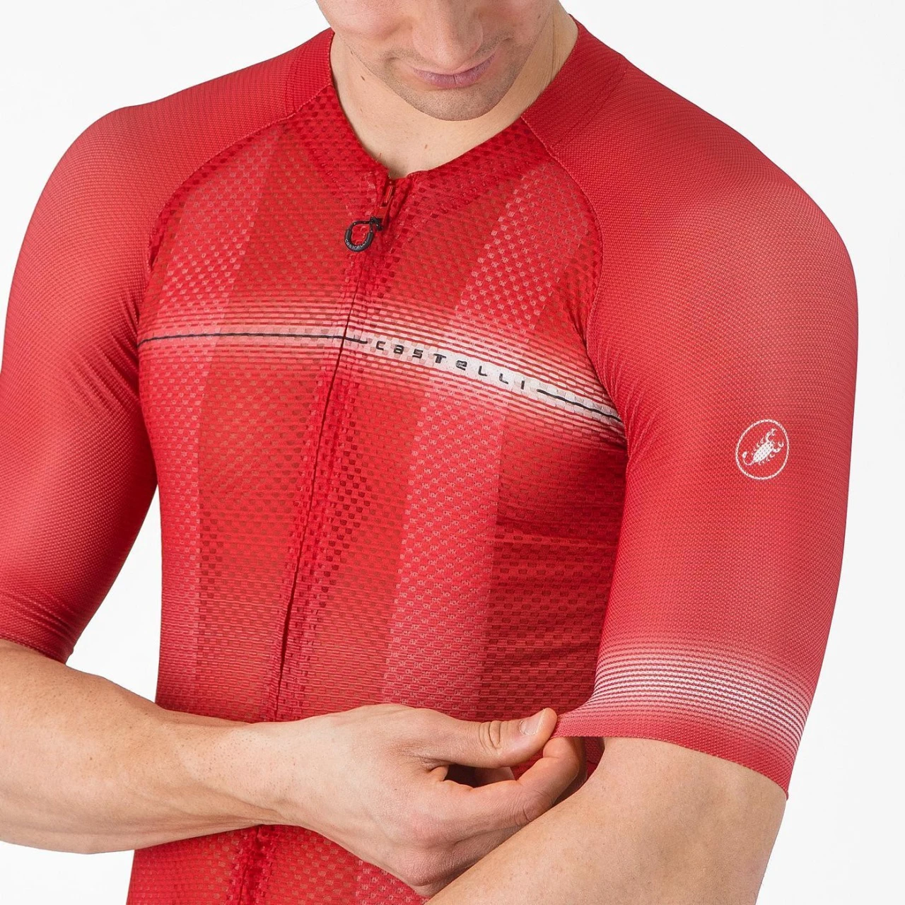 3. Tricou cu maneca scurta Castelli Climbers A/C, pentru barbati, rosu/negru, M