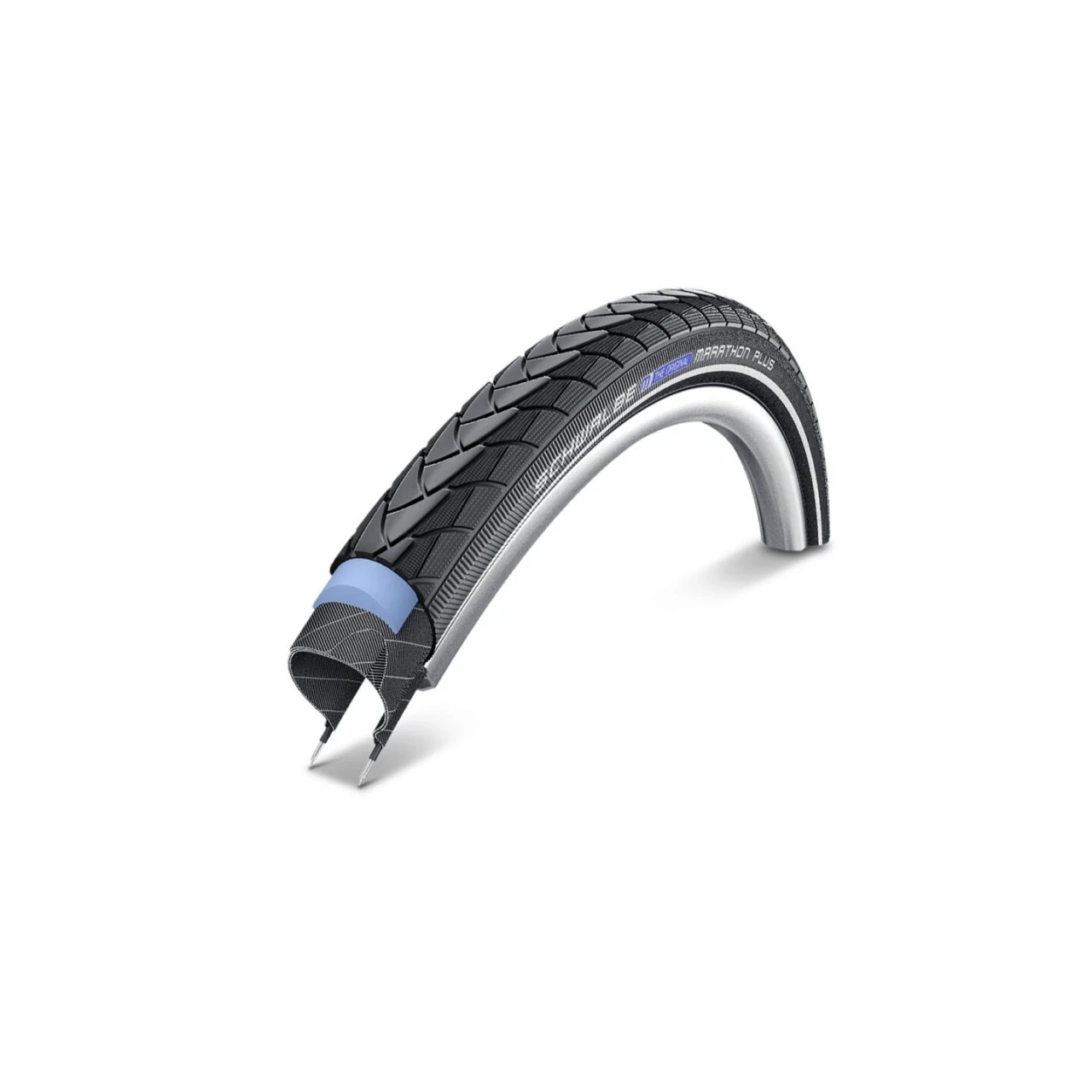 1. ANVELOPA SCHWALBE MARATHON PLUS PERFORMANCE SMARTGUARD TWINSKIN 25-622 NEGRU