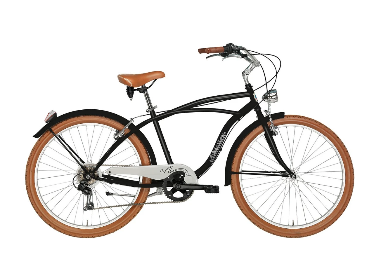 1. Bicicleta Adriatica Cruiser Man 26 6V Neagra 45 cm