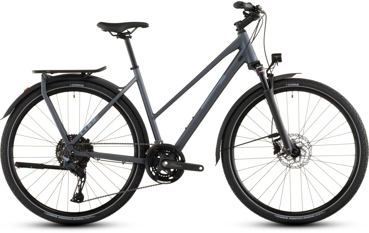 1. BICICLETA CUBE KATHMANDU EXC TRAPEZE METALLICGREY CHROME