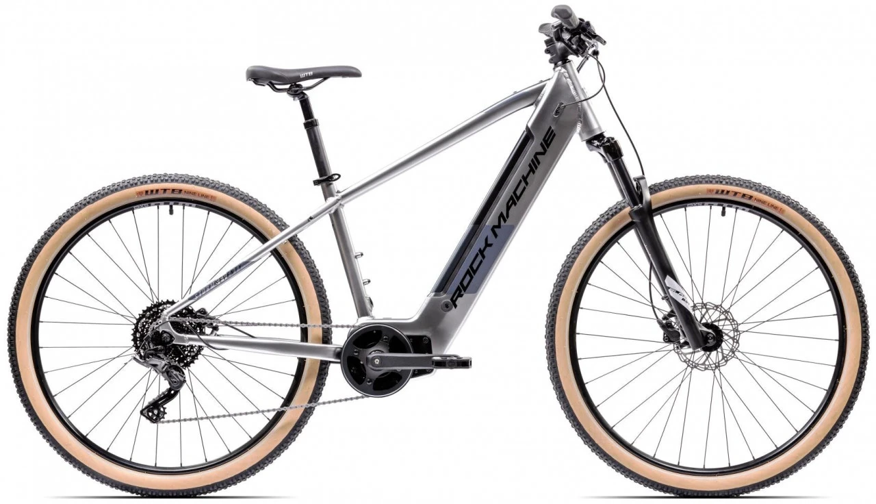 1. Bicicleta Electrica Rock Machine Storm INT e70-29 Gloss Silver/Black/Grey
