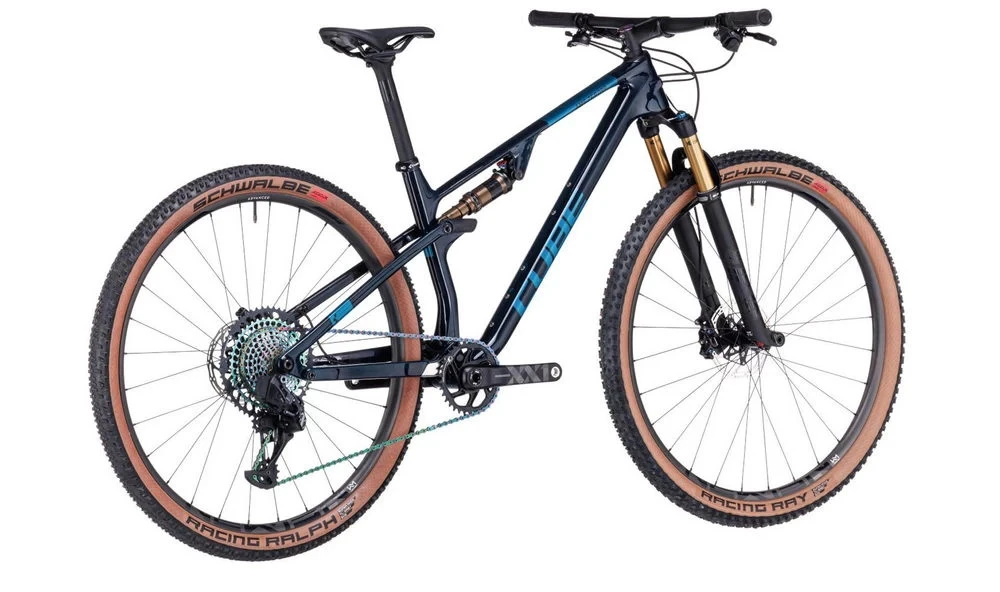 4. Bicicleta Full Suspension CUBE AMS ZERO99 C:68X SLT 29 Lichidblue´n´Blue