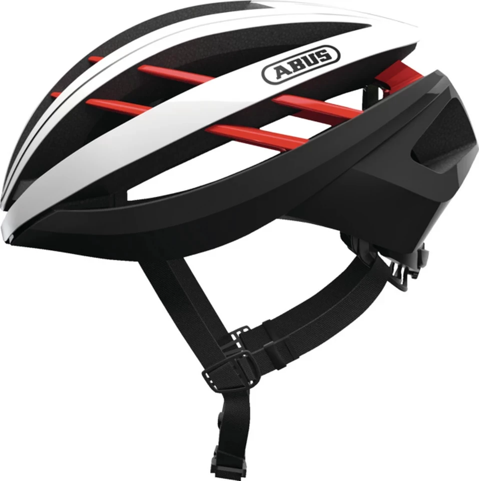 1. Casca bicicleta ABUS Aventor Blaze White Red L Road
