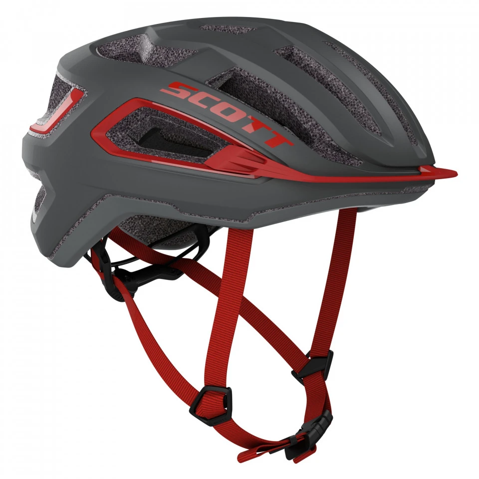 1. Casca bicicleta SCOTT ARX negru-rosu