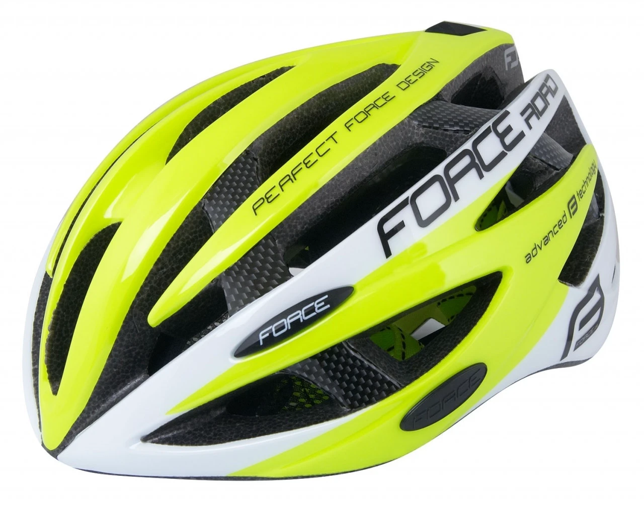 1. Casca Force Road fluo/alb L-XL (58-63 cm)