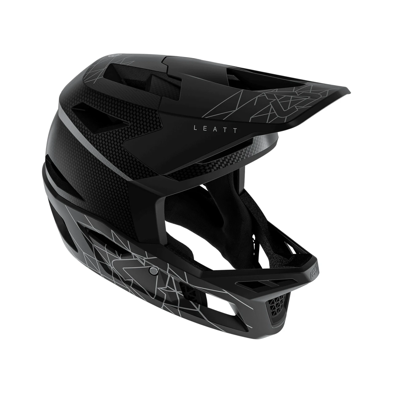 1. Casca Leatt MTB Gravity 6.0 Carbon Stealth Black/Grey L - 59-60cm