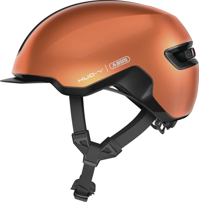 1. CASCA PENTRU BICICLETA ABUS HUD-Y CU ILUMINARE SPATE