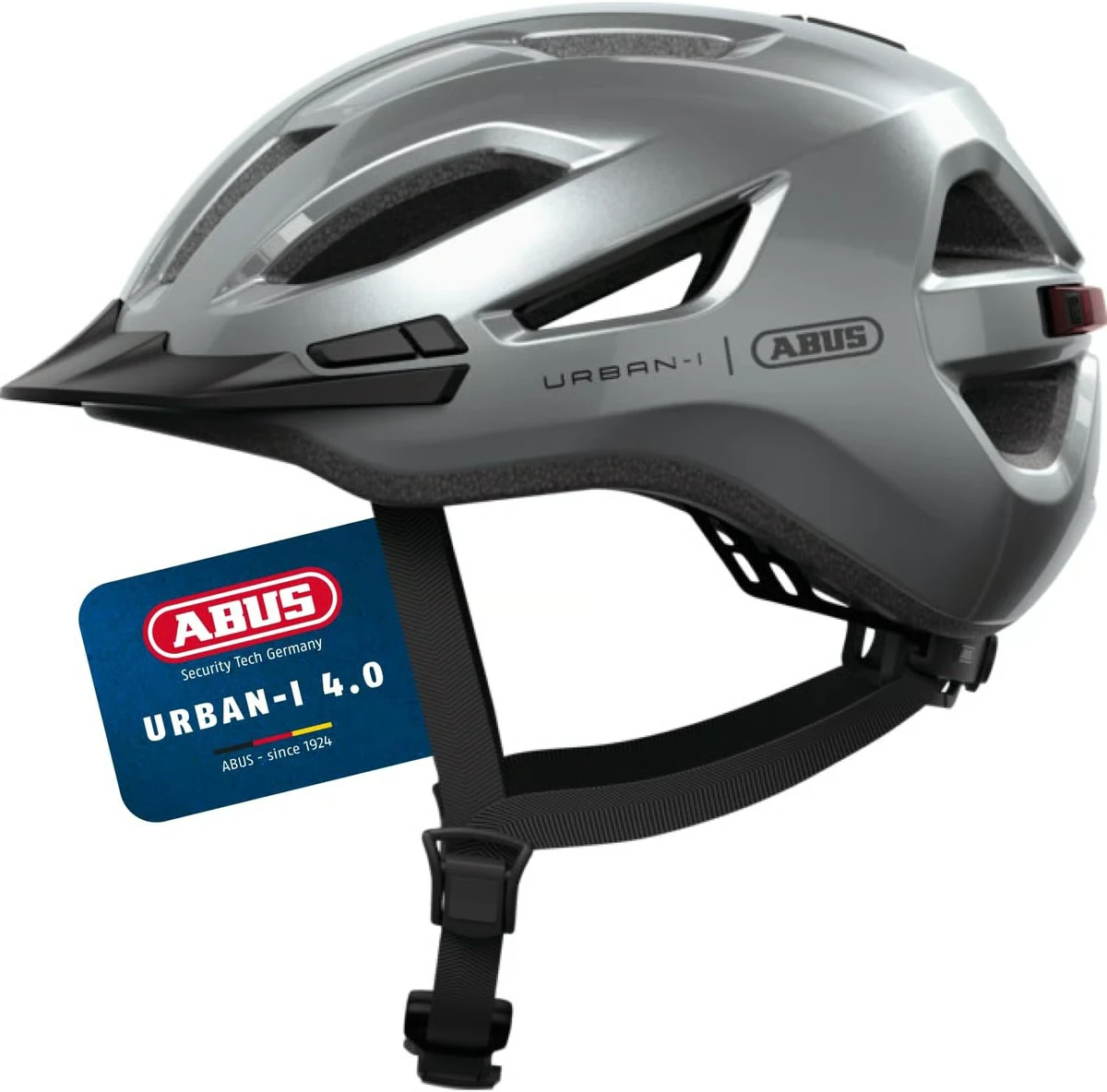 1. CASCA PENTRU BICICLETA ABUS URBAN-I 3.0 CU LUMINA SPATE INTEGRATA