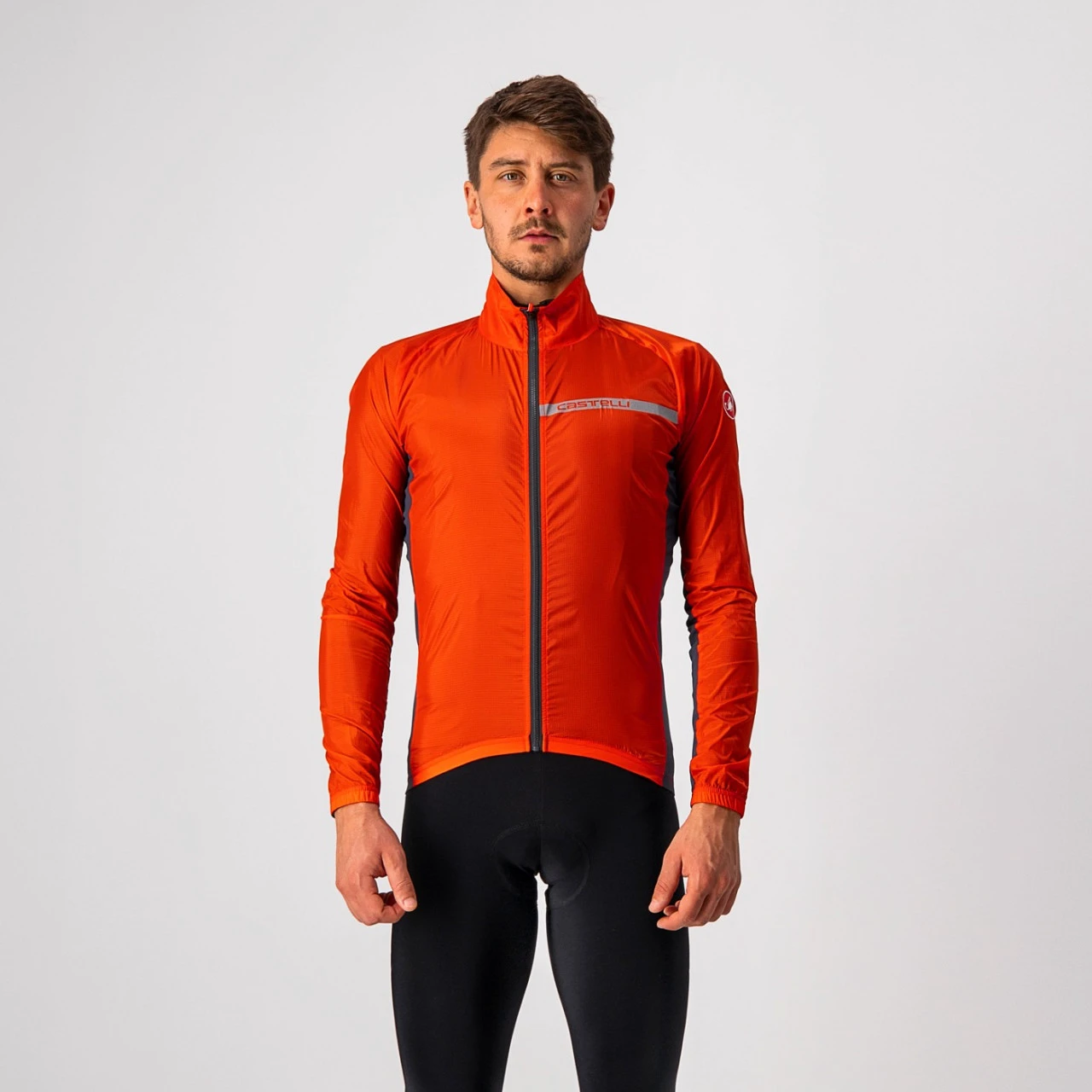 1. Jacheta de vant Castelli Squadra Stretch Rosu/Antracit