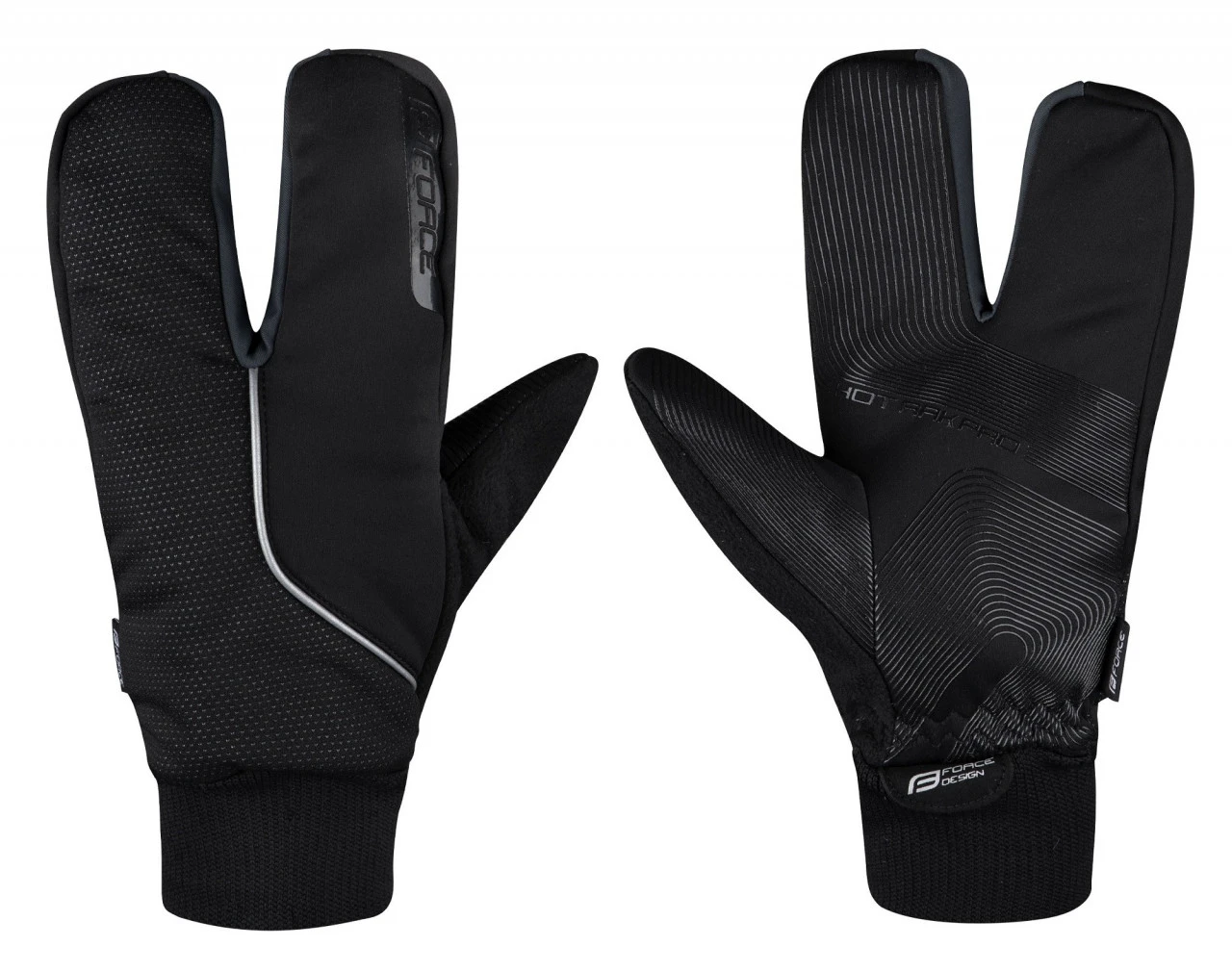 1. Manusi iarna Force Hot Rak Pro 3 degete negre