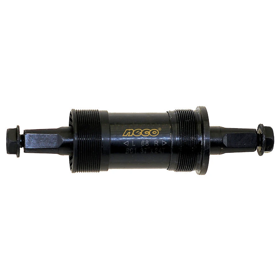 1. Monobloc Pedalier NECO 131/33,5 mm Negru Cupe Metal/Plastic