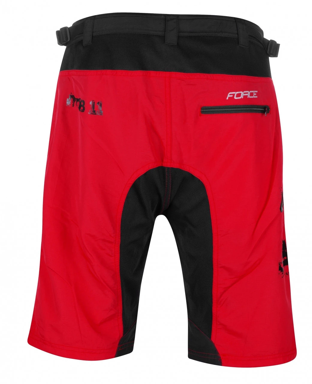 2. Pantaloni scurti Force MTB-11 bazon detasabil Rosu/Negru