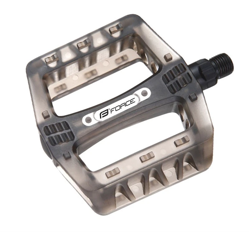 1. Pedale BMX Force plastic transparent fumuriu