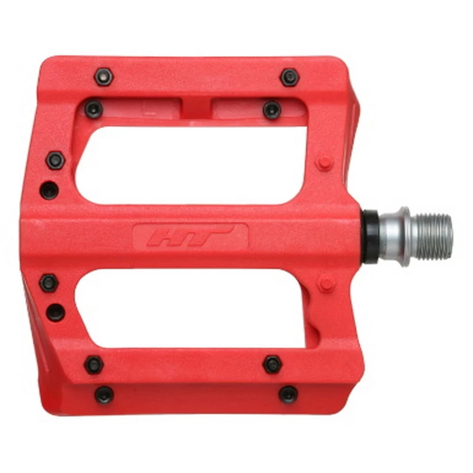 1. Pedale cu platforma HT NANO PA12A Plastic Rosii Pini Detasabili