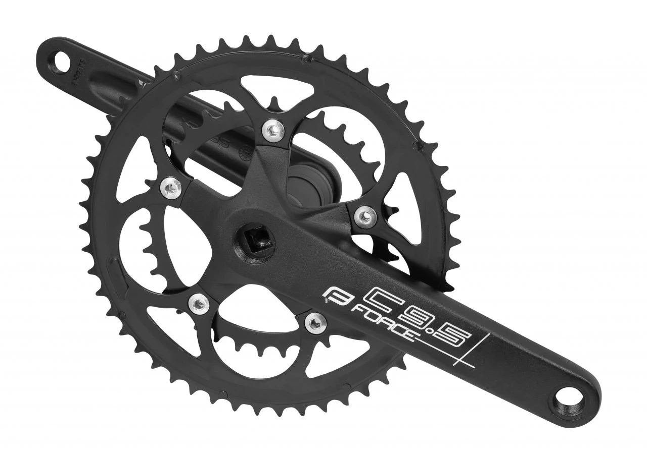 1. Pedalier Force ROAD C9.5 Al, 53/39T negru