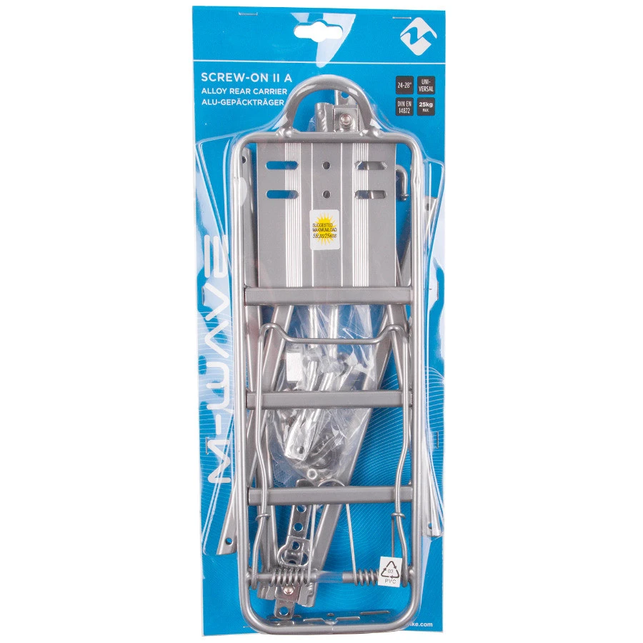 2. Portbagaj Aluminiu Spate M-WAVE SCREW-ON II A 24"-28" Silver