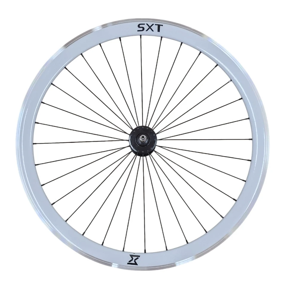 1. Roata Fata Single Speed/Fixie SXT 700-32H 40 mm Alb