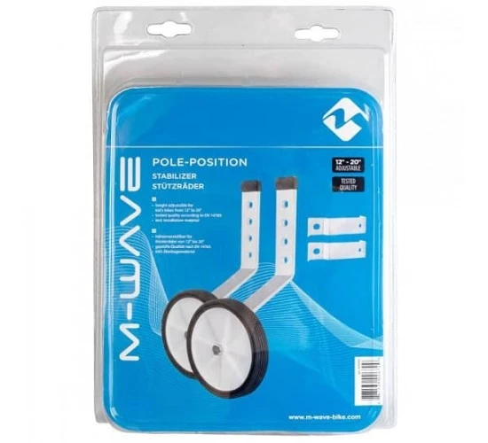 1. Roti ajutatoare biciclete copii reglabile M-WAVE 12-20"