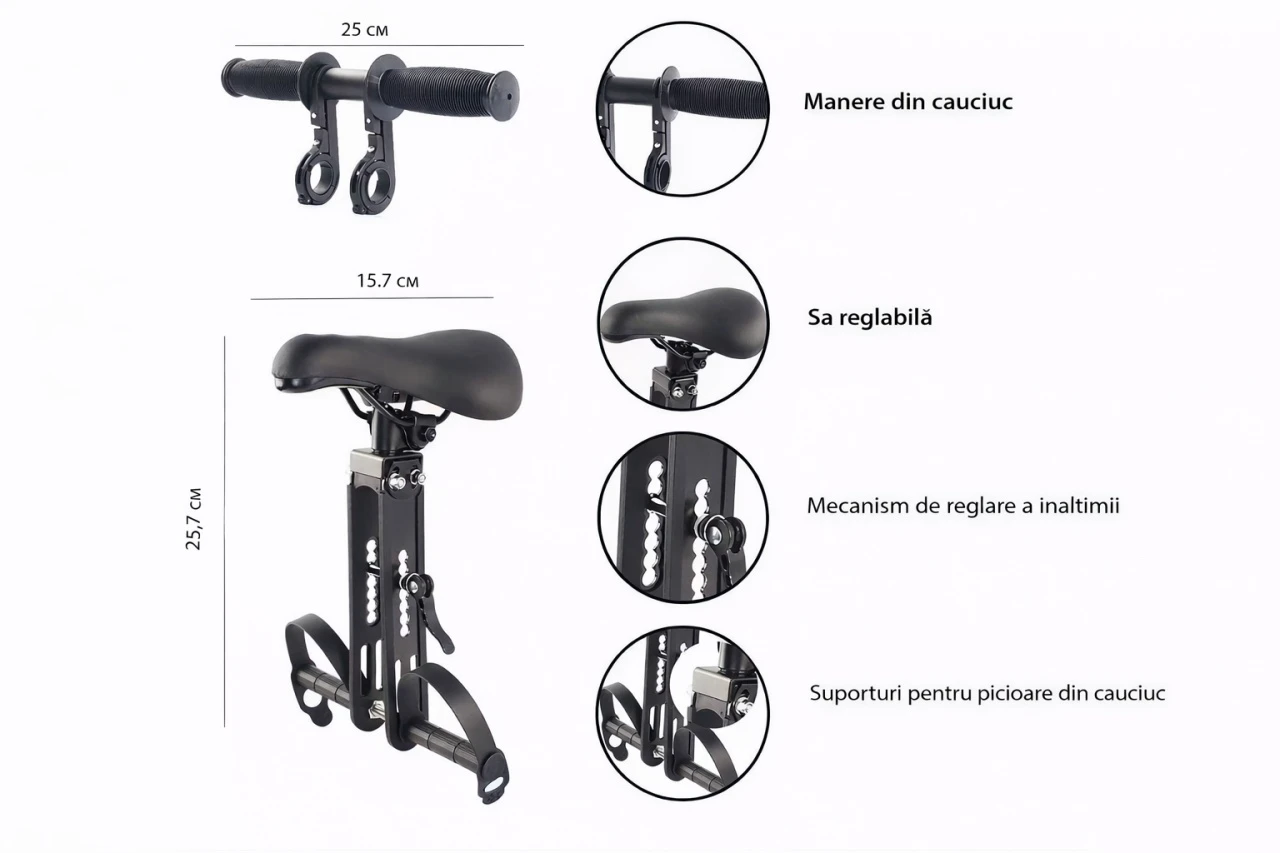 3. Scaun pentru copii Bikesport cu prindere pe cadru