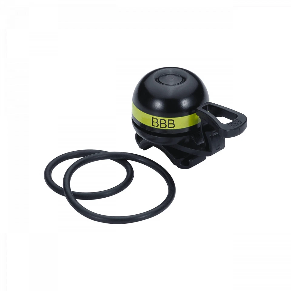 9. Sonerie pentru bicicleta BBB-14 Easyfit negru-portocaliu/galben/magenta