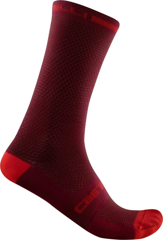 1. Sosete Castelli Superleggera T18 Visiniu