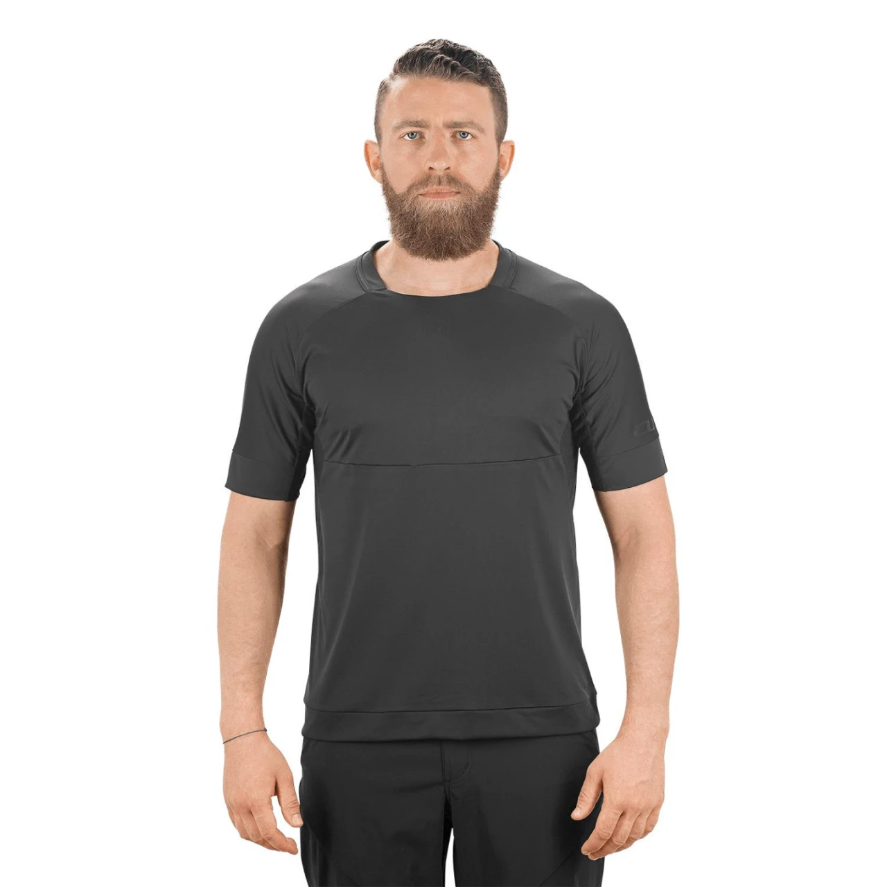 1. Tricou Ciclism CUBE AM Round-Neck Negru