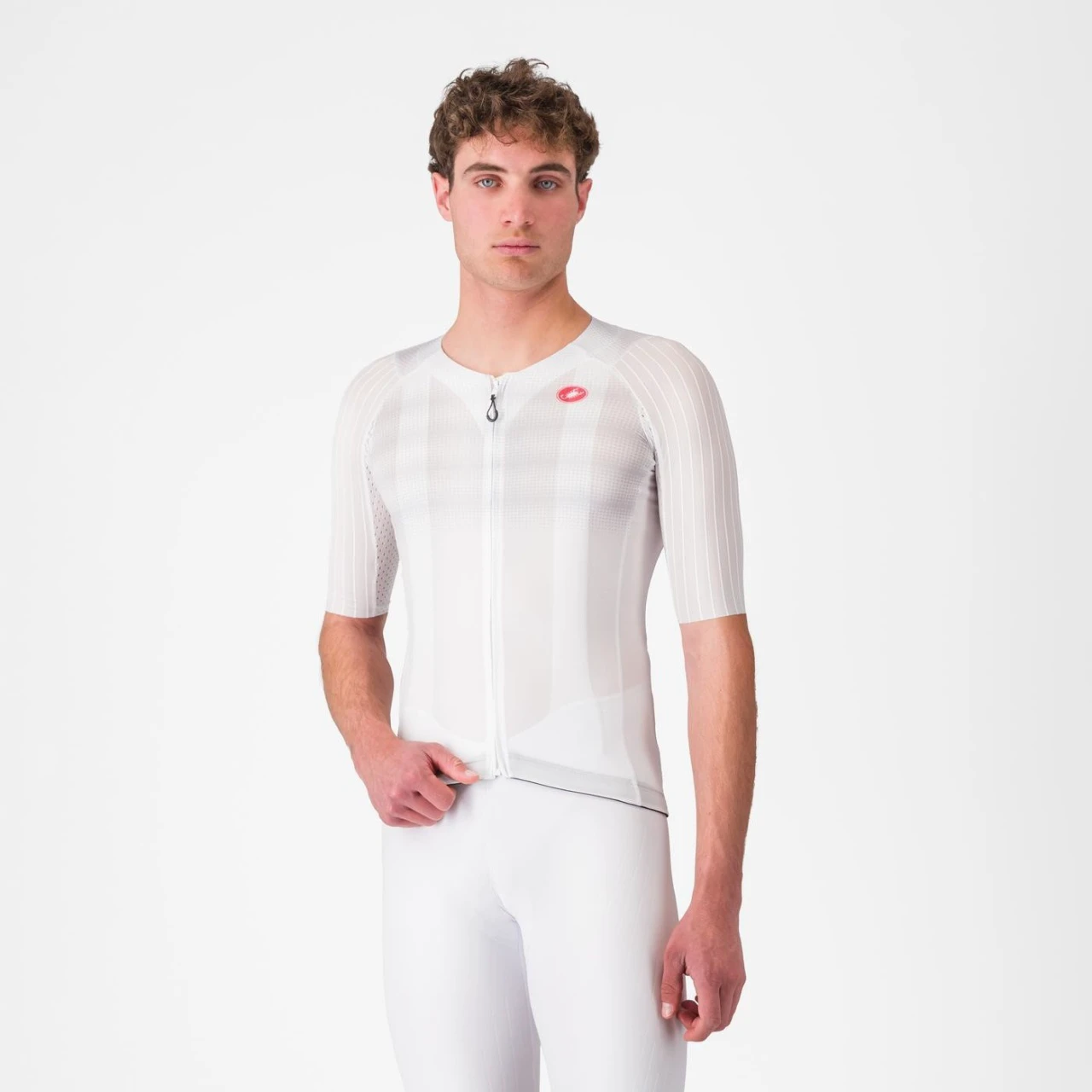 1. Tricou cu maneca scurta Castelli Aero Race 8S, pentru barbati, alb, S