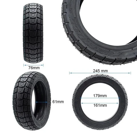 2. Anvelopa tubeless cu gel Offroad trotineta Ewheel 10x2.75-6.5