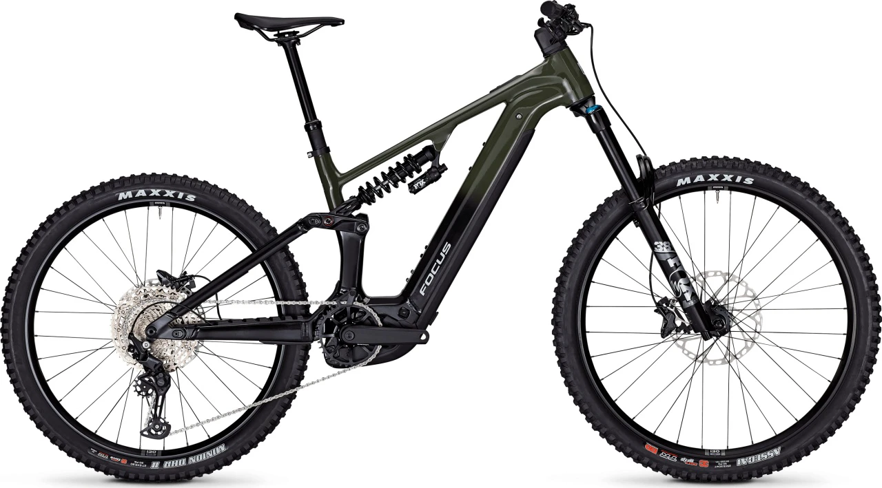 1. Bicicleta Electrica MTB Full Suspention Focus Sam 2 6.8 29" 600Wh Urban Green / Magic Black