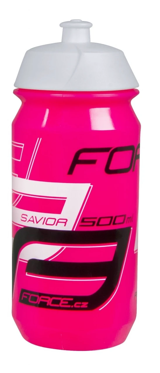 1. Bidon Force Savior 0.5L, roz/alb/negru